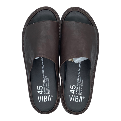 VIBAe Saint Tropez leather sandals, cocoa brown | 45