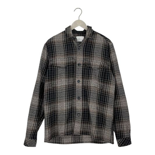 Samsøe Samsøe button shirt, brown | man L