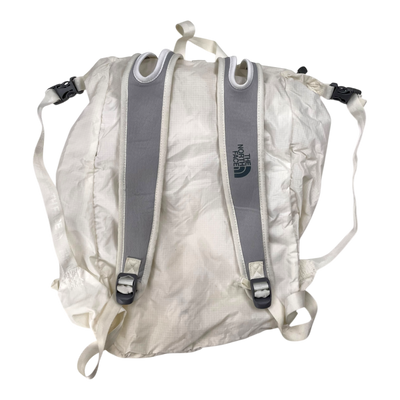 The North Face packable backpack, white