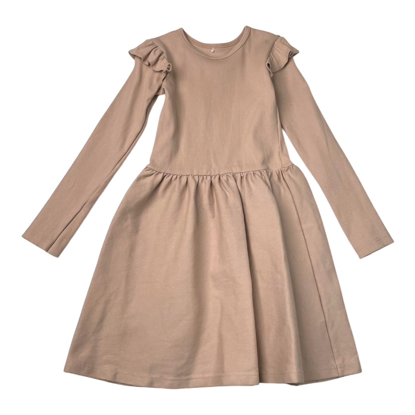 Metsola rib dress, wheat | 134/140cm