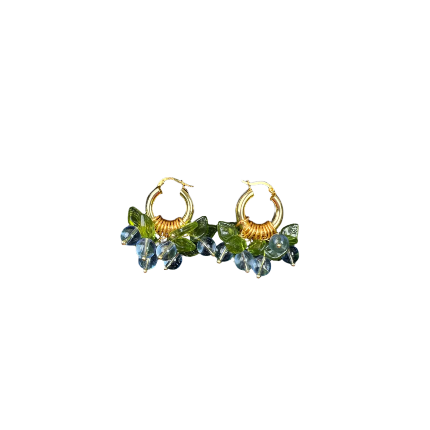 Annele blueberry fields forever earrings, gold plated silver