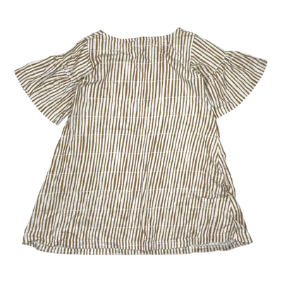 Mainio frill sleeve dress, stripes | 110/116cm