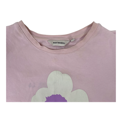 Marimekko unikko t-shirt, pink | 104/110cm
