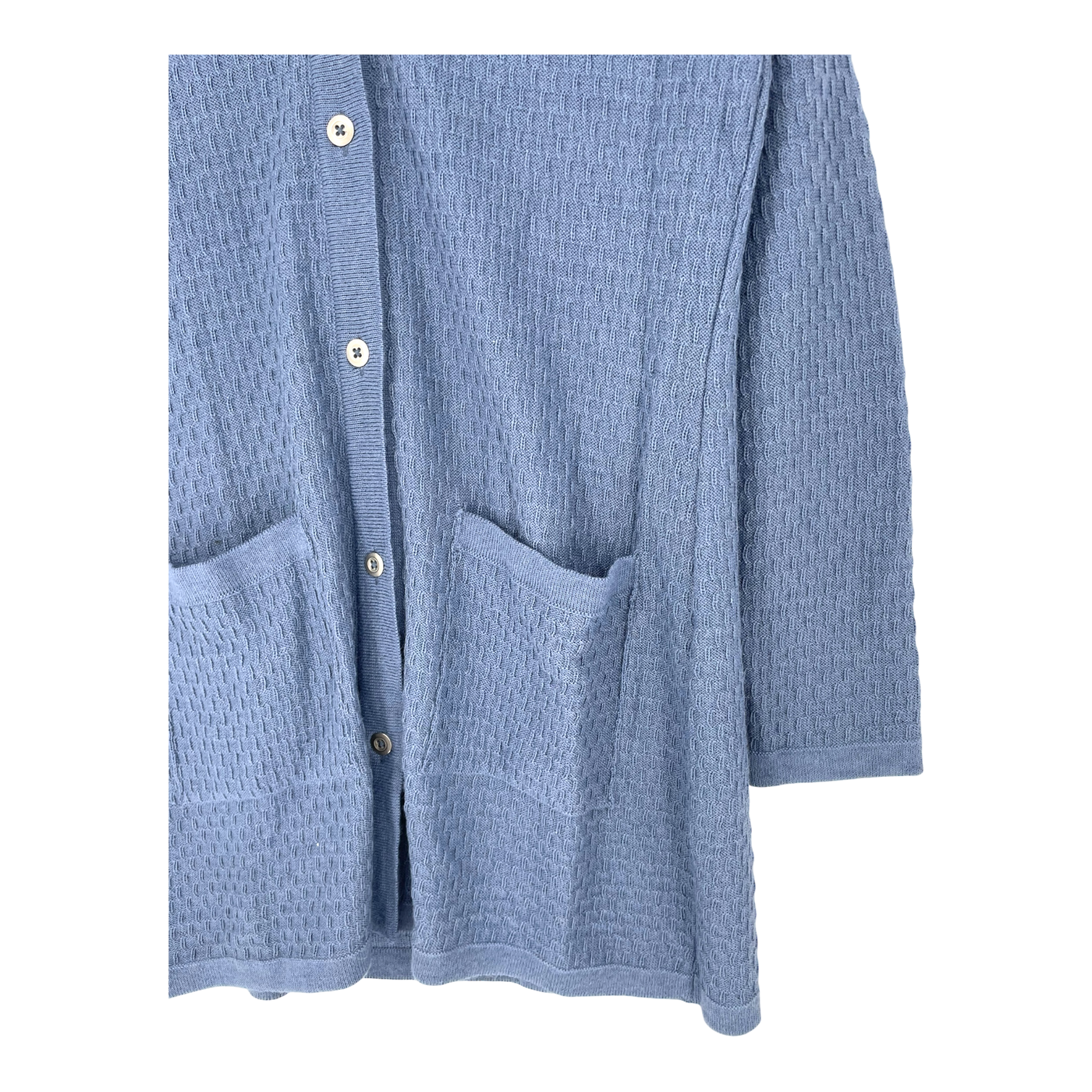 Alpa alpaca drizzle cardigan, blue | woman L