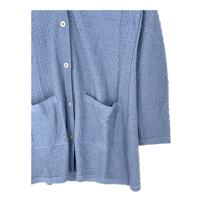 Alpa alpaca drizzle cardigan, blue | woman L