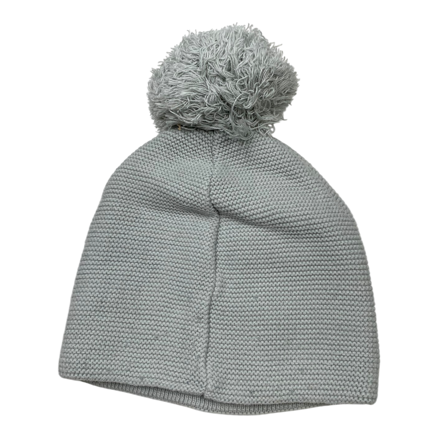 Metsola knit beanie with pom, light blue | 6-8y