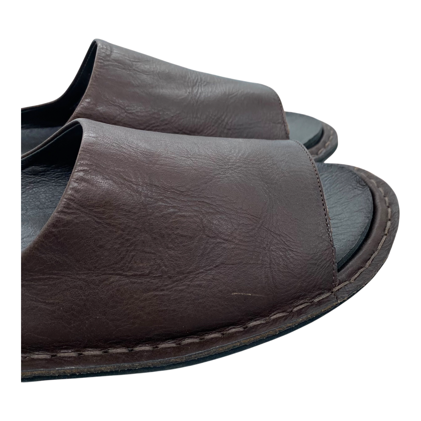 VIBAe Saint Tropez leather sandals, cocoa brown | 45