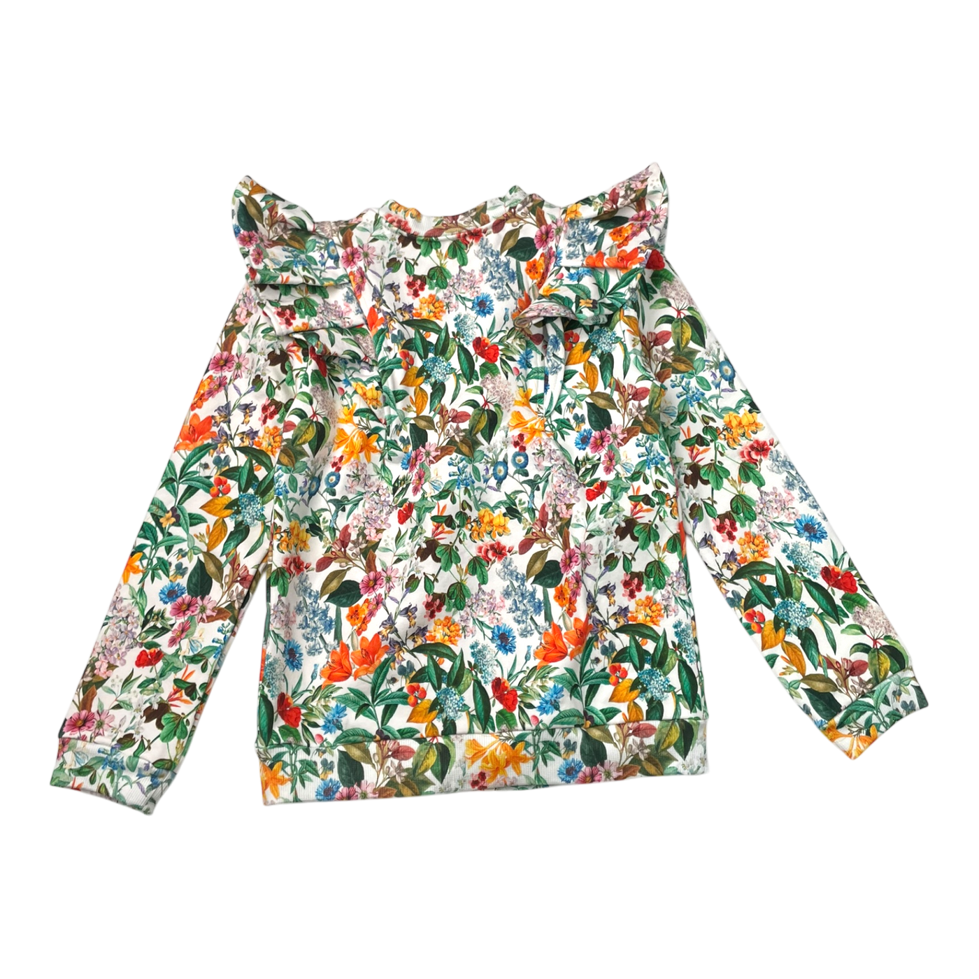 Metsola sweat jacket, flower | 134/140cm