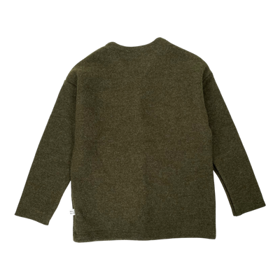 Mainio boiled wool jacket, hunter green | 134/140cm