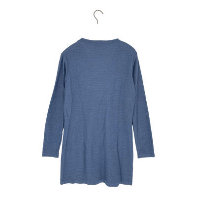 Alpa alpaca drizzle cardigan, blue | woman L