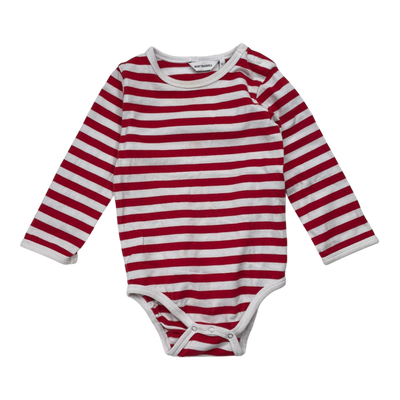 Marimekko tasaraita body, red/white | 86cm
