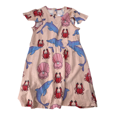 Mini Rodini dress, sea animals | 116/122cm
