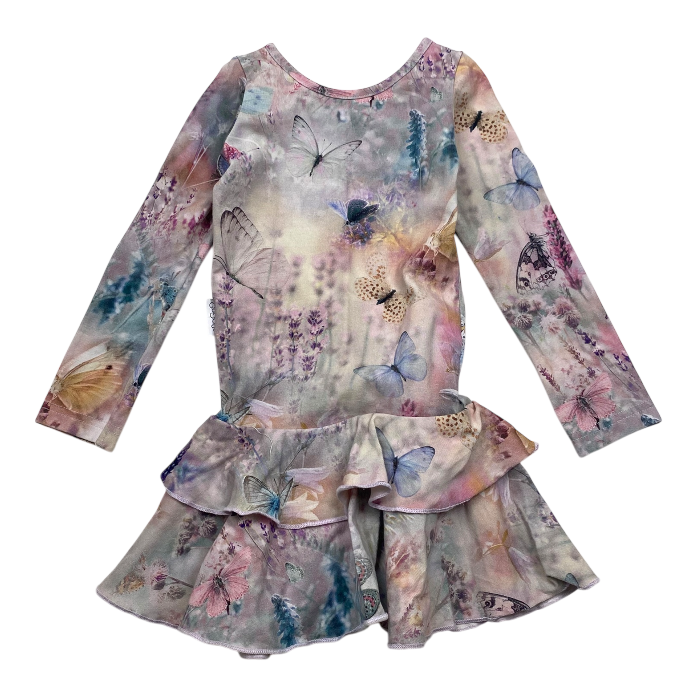 Gugguu frilla dress, butterfly | 80cm