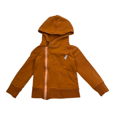 Gugguu zipper hoodie, mahogany | 98cm