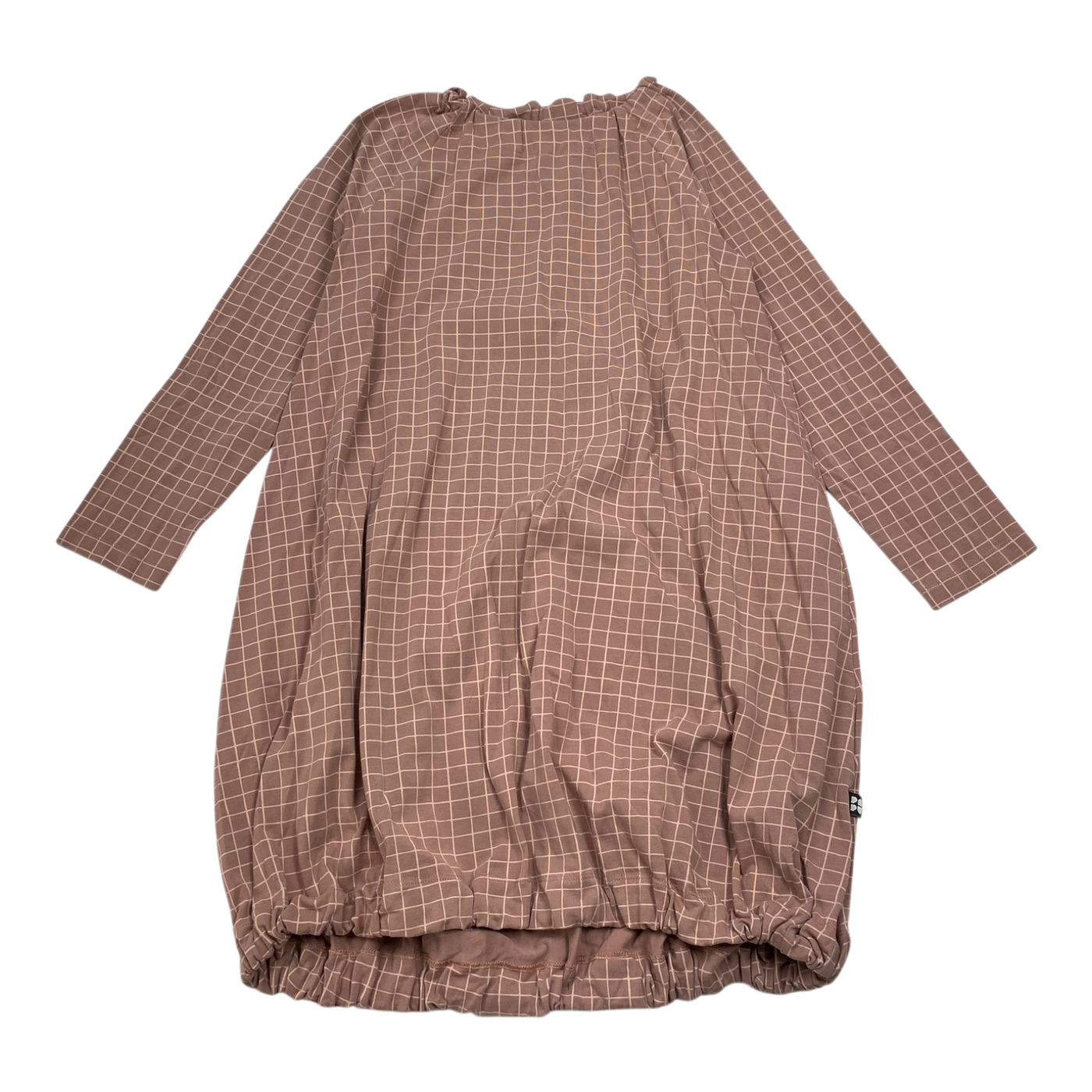 Papu pouch dress, pink squares | 134/140cm