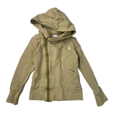 Gugguu zipper hoodie, tea green | 128cm