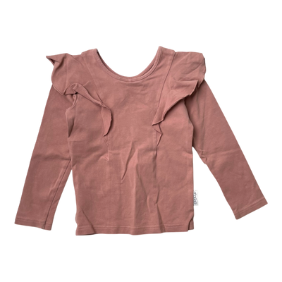 Gugguu frill shirt, old rose | 92cm