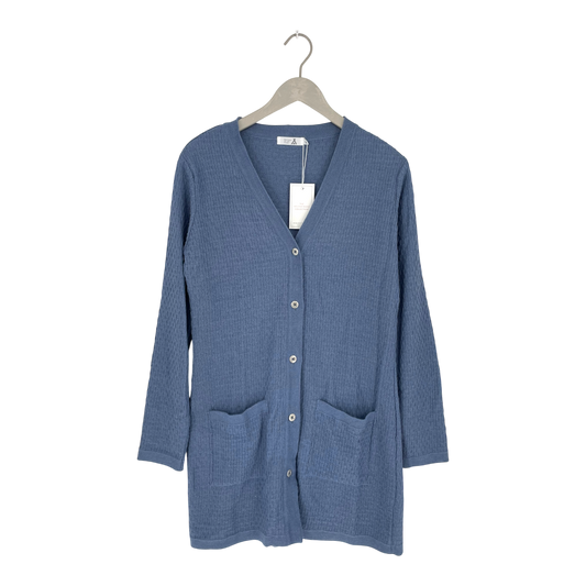 Alpa alpaca drizzle cardigan, blue | woman L