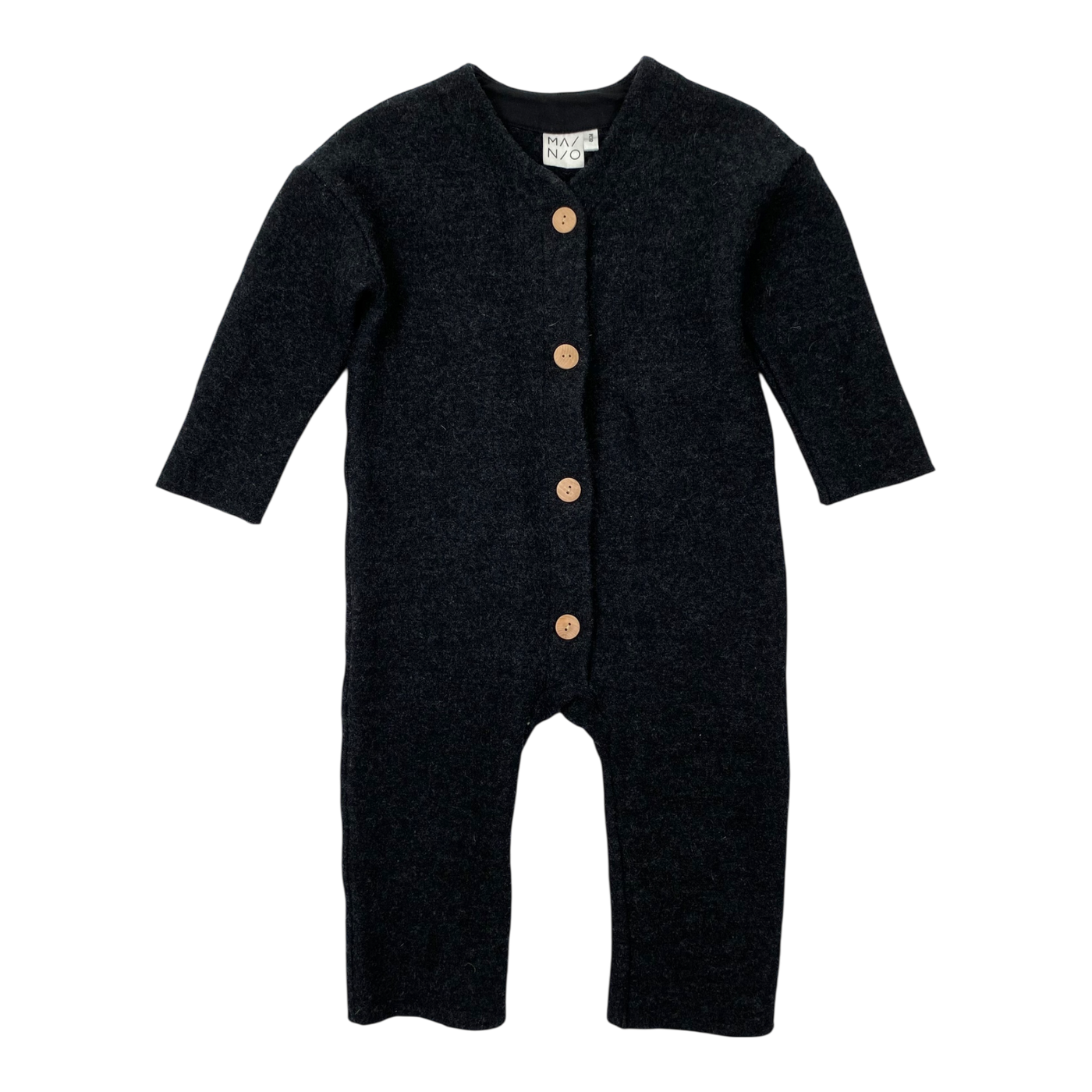 Mainio boiled wool jumpsuit, black | 86/92cm