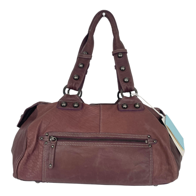 LUMI satchel bag, plum