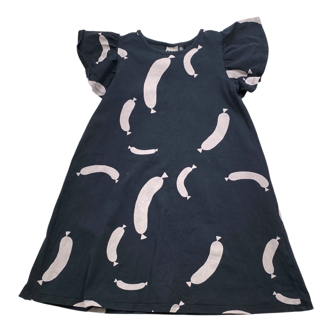 Papu frill dress, sausage | 110/116cm