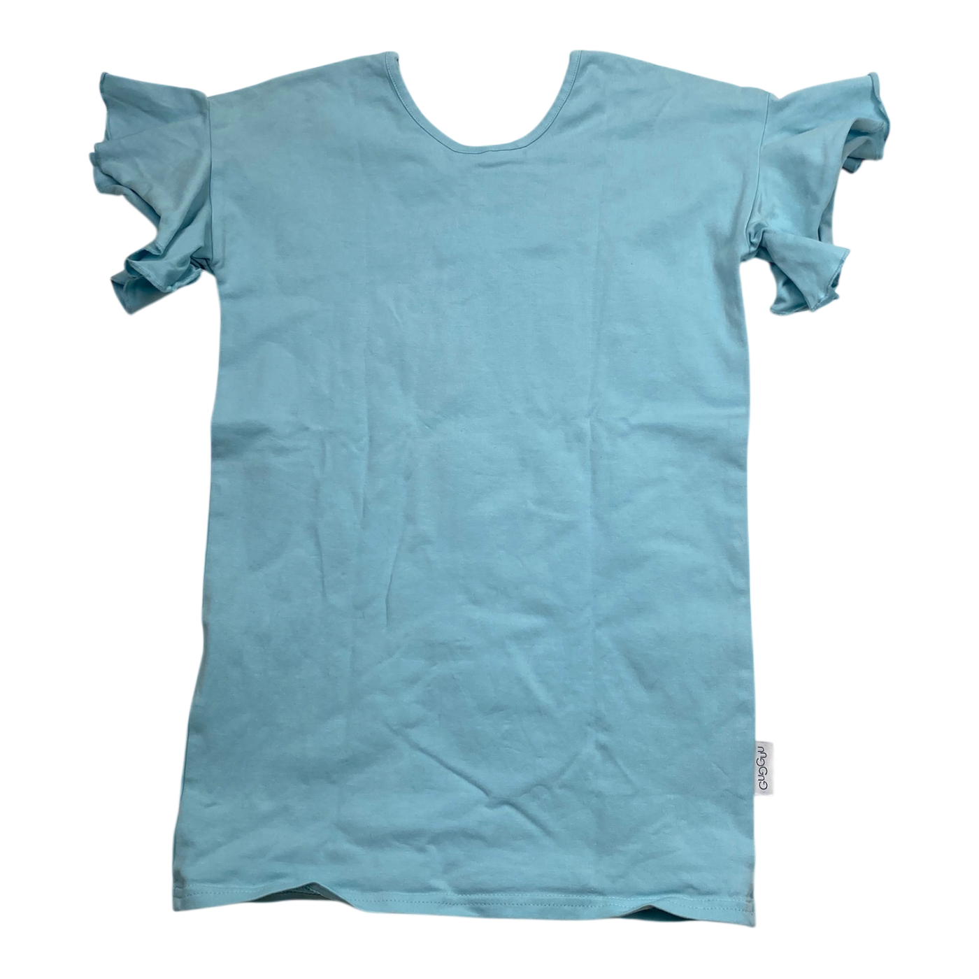 Gugguu frill t-shirt, turquoise | 152cm