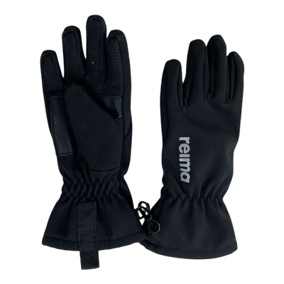 Reima tehden midseason gloves, black | 2-4y