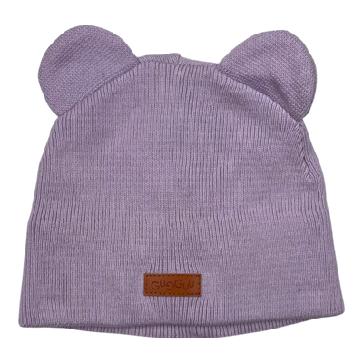 Gugguu cotton knitted baby beanie, plum | L