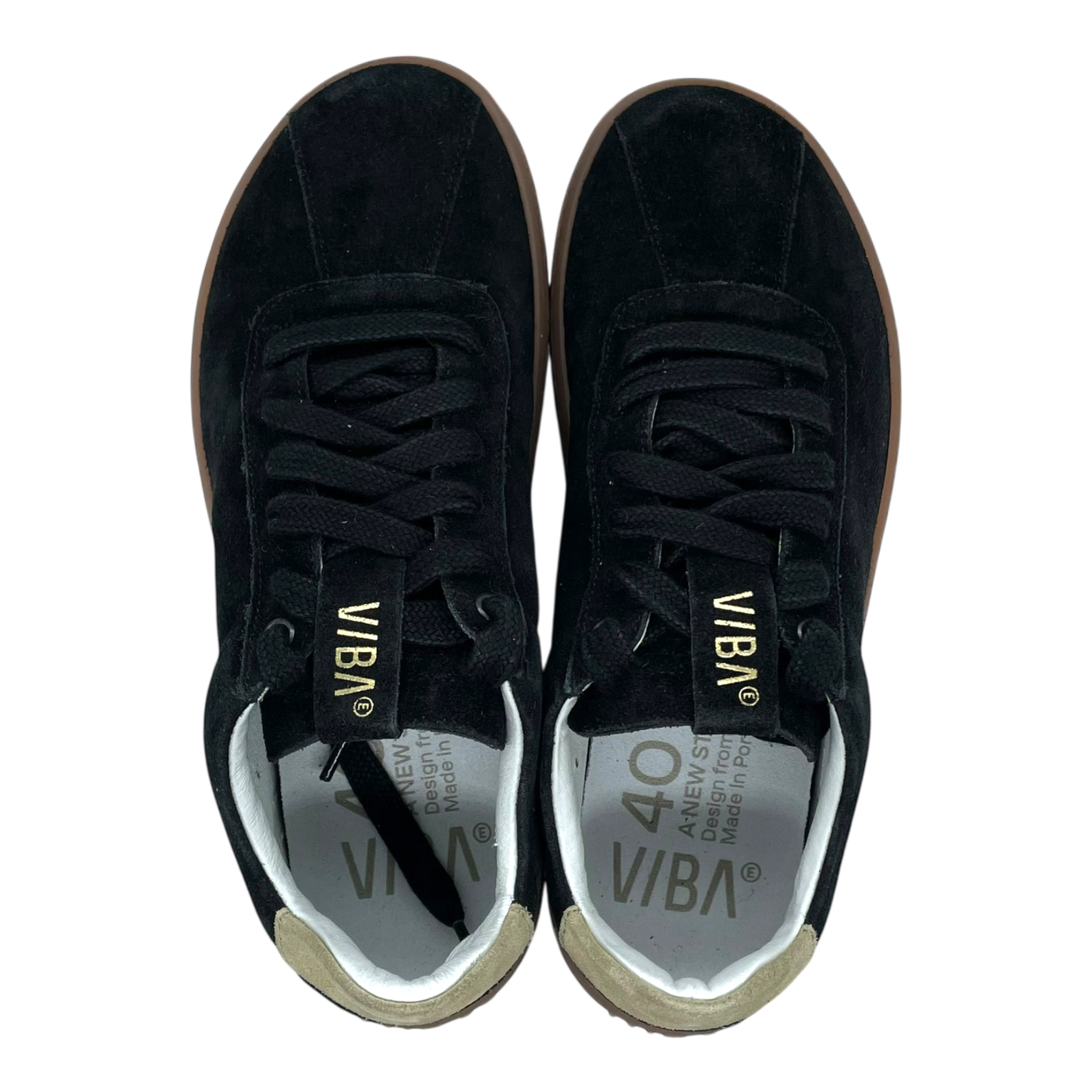 VIBAe Sydney Bio suede sneakers, black | 40