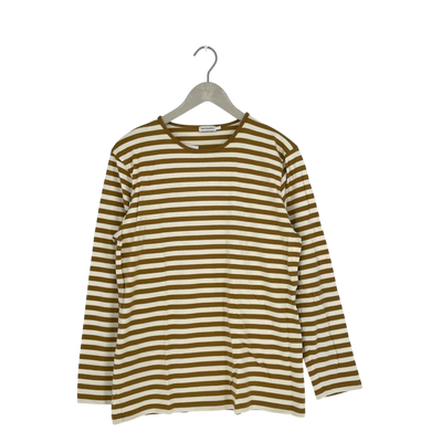 Marimekko stripe shirt, caramel | woman M