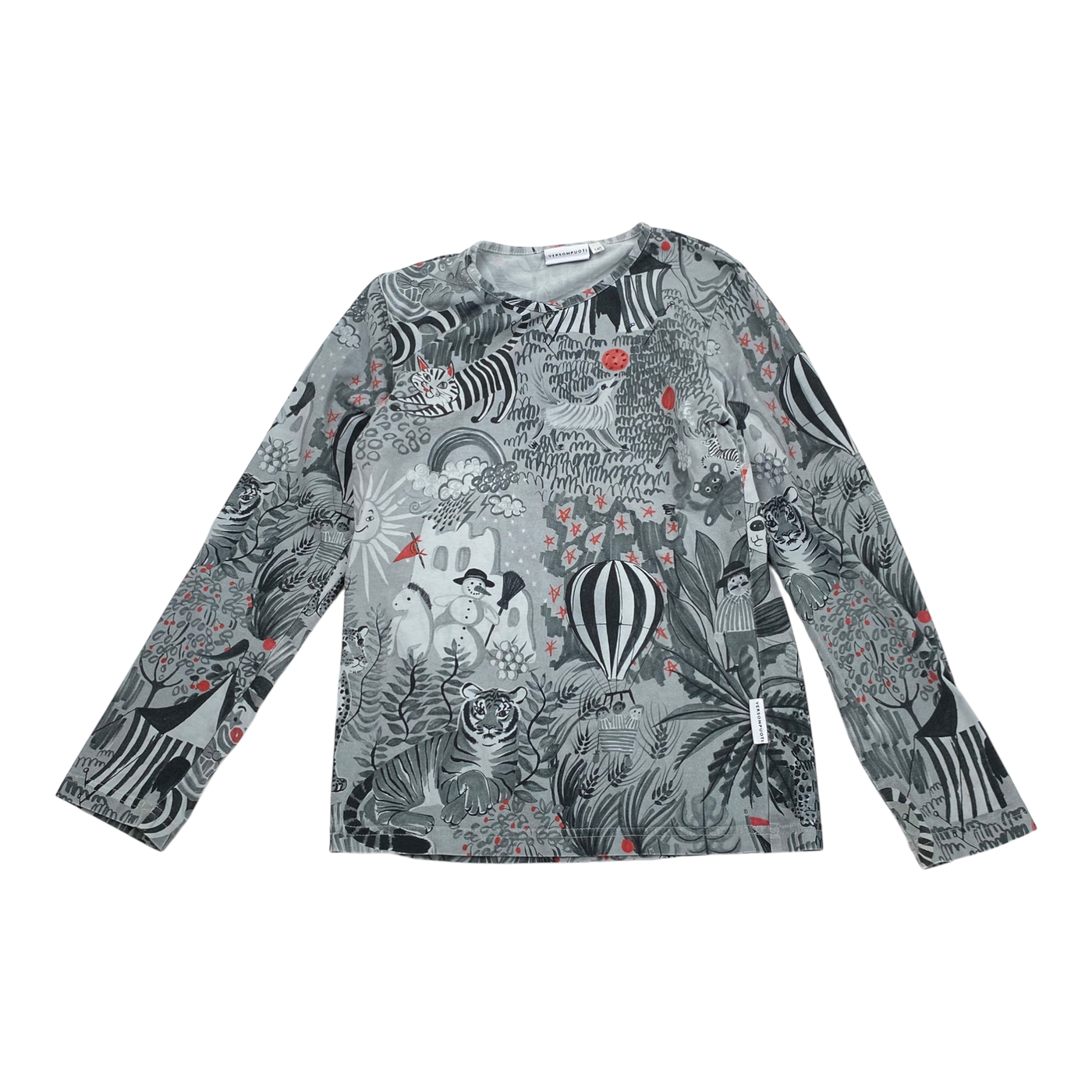 Versonpuoti shirt, grey | 140cm