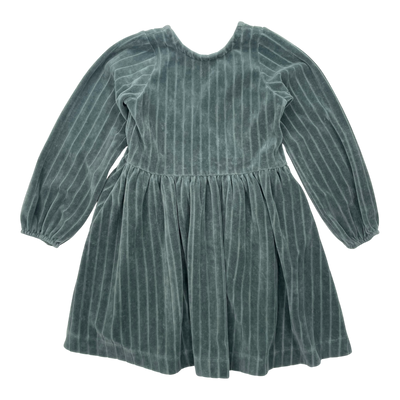 Mainio velour dress, green | 98/104cm
