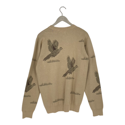 Makia hunted knit sweater, bird | man M