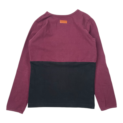 Metsola shirt, wine/black | 128cm