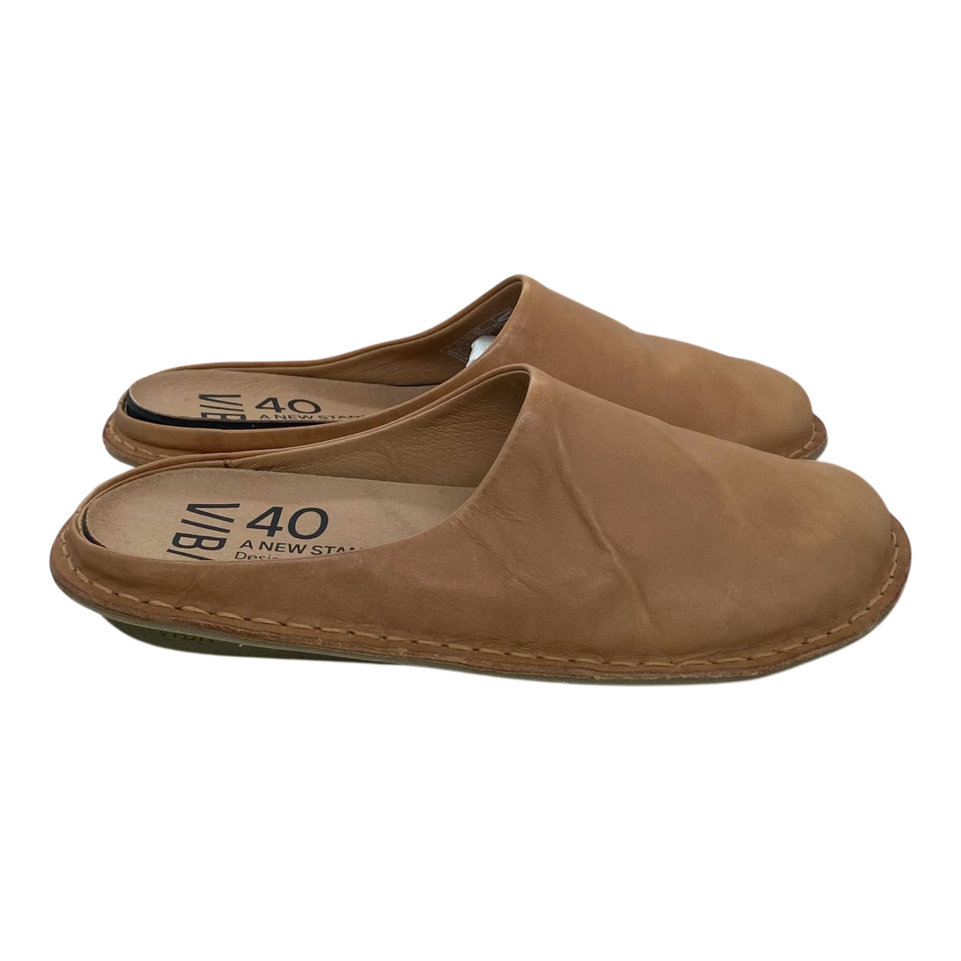VIBAe Roma leather slippers, fawn tan | 40