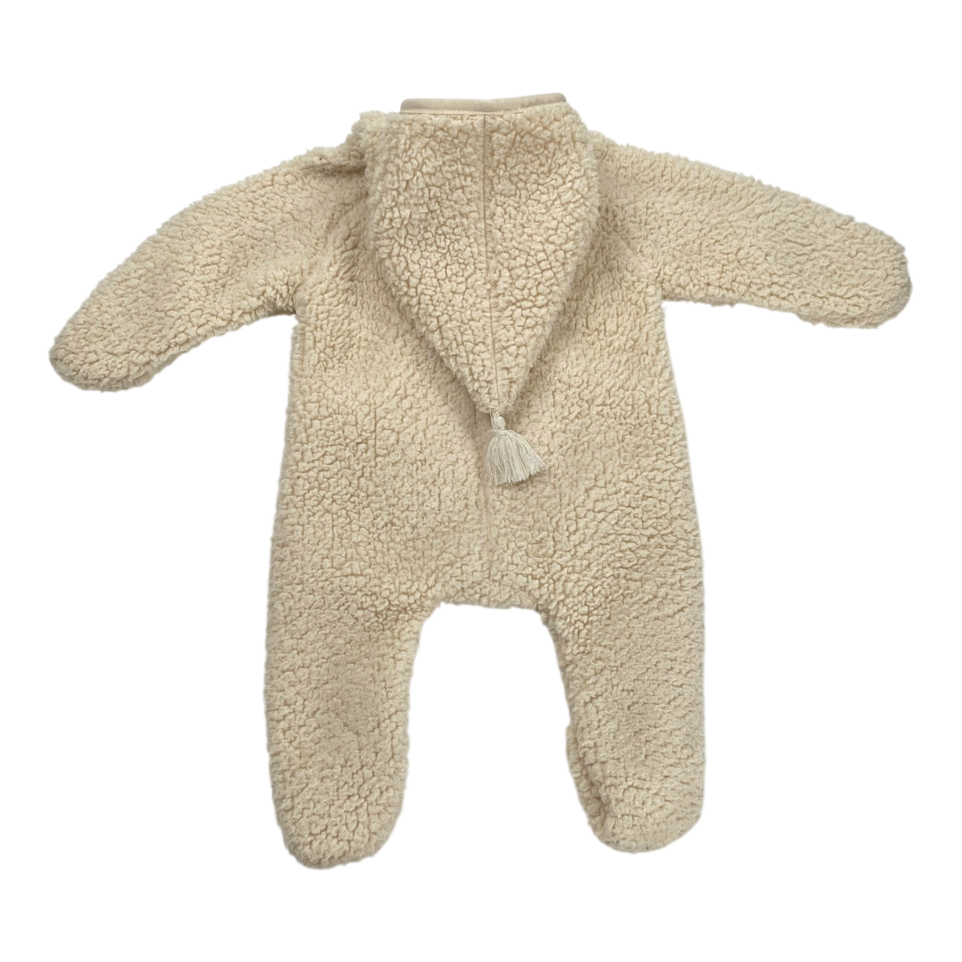 Mini A Ture matadel teddy fleece jumpsuit, cream | 62cm