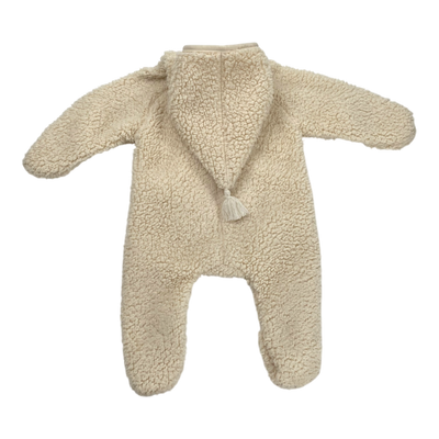 Mini A Ture matadel teddy fleece jumpsuit, cream | 62cm