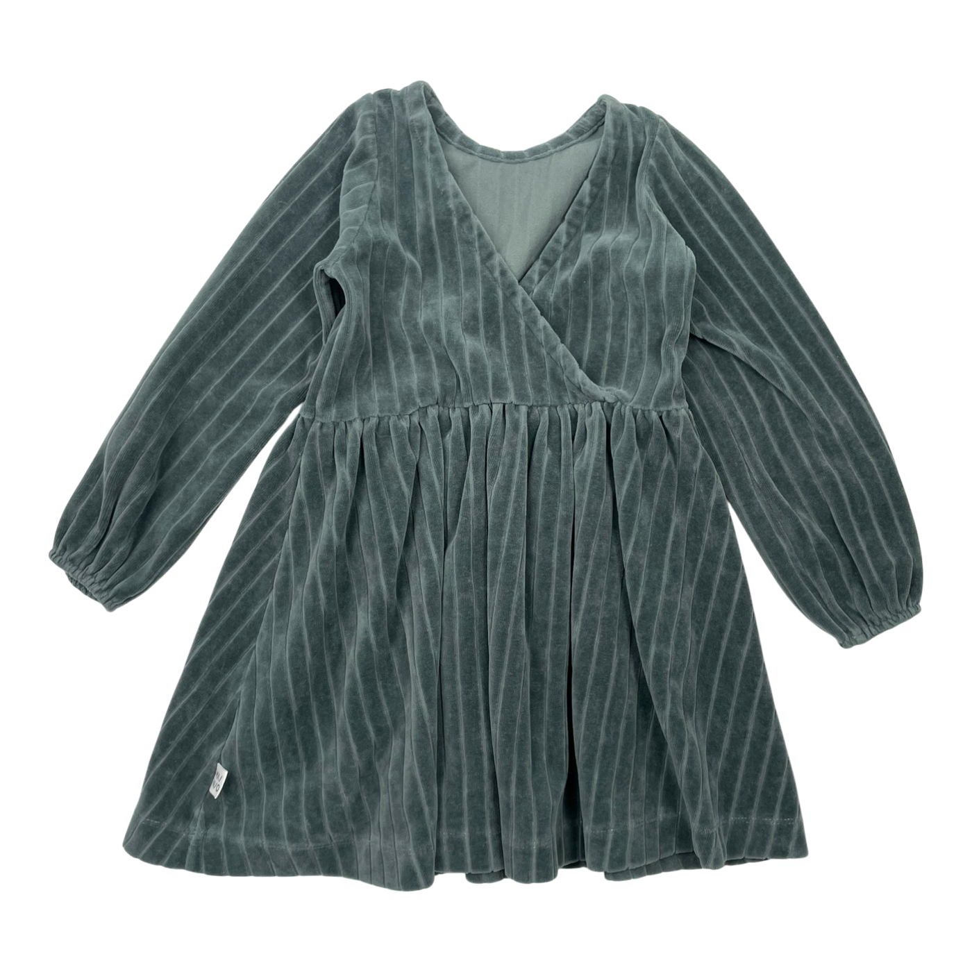 Mainio velour dress, green | 98/104cm