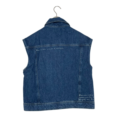 Mud Jeans van gogh denim vest, dark denim | unisex S