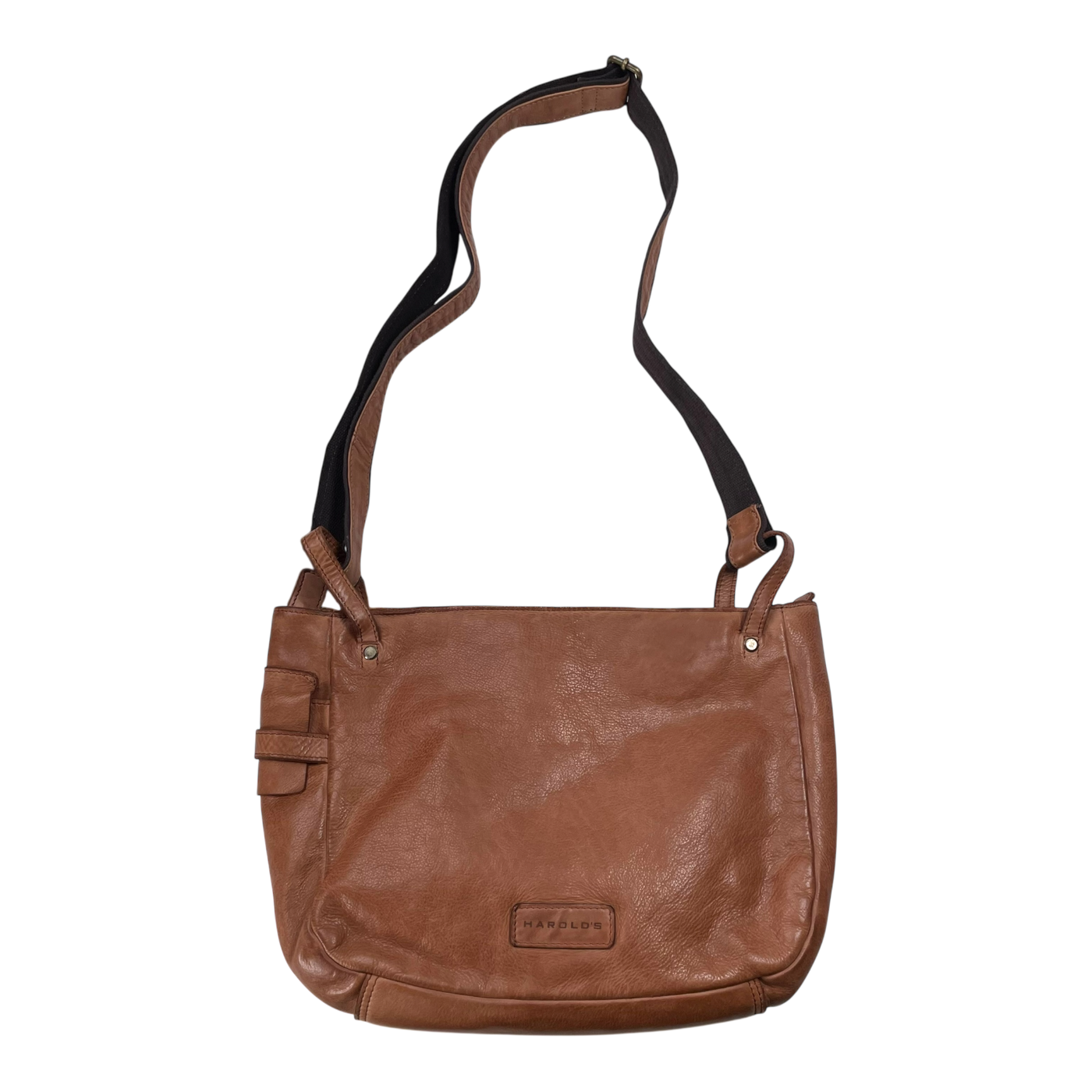 Harold's Bags leather submarine crossbag, cognac