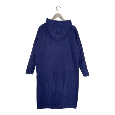 Papu giant hoodie dress, dark blue | woman M