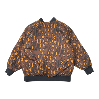 Mini Rodini reversible insulator jacket, leopard/black | 92/98cm