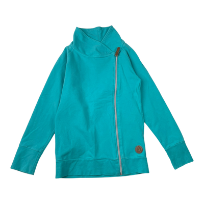 Blaa sweat jacket, turquoise | 134/140cm