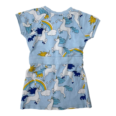 Mini Rodini sweat dress, unicorns | 92/98cm