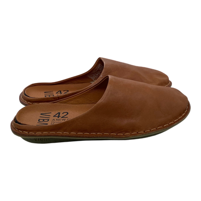 VIBAe Roma leather slippers, cognac brown | 42