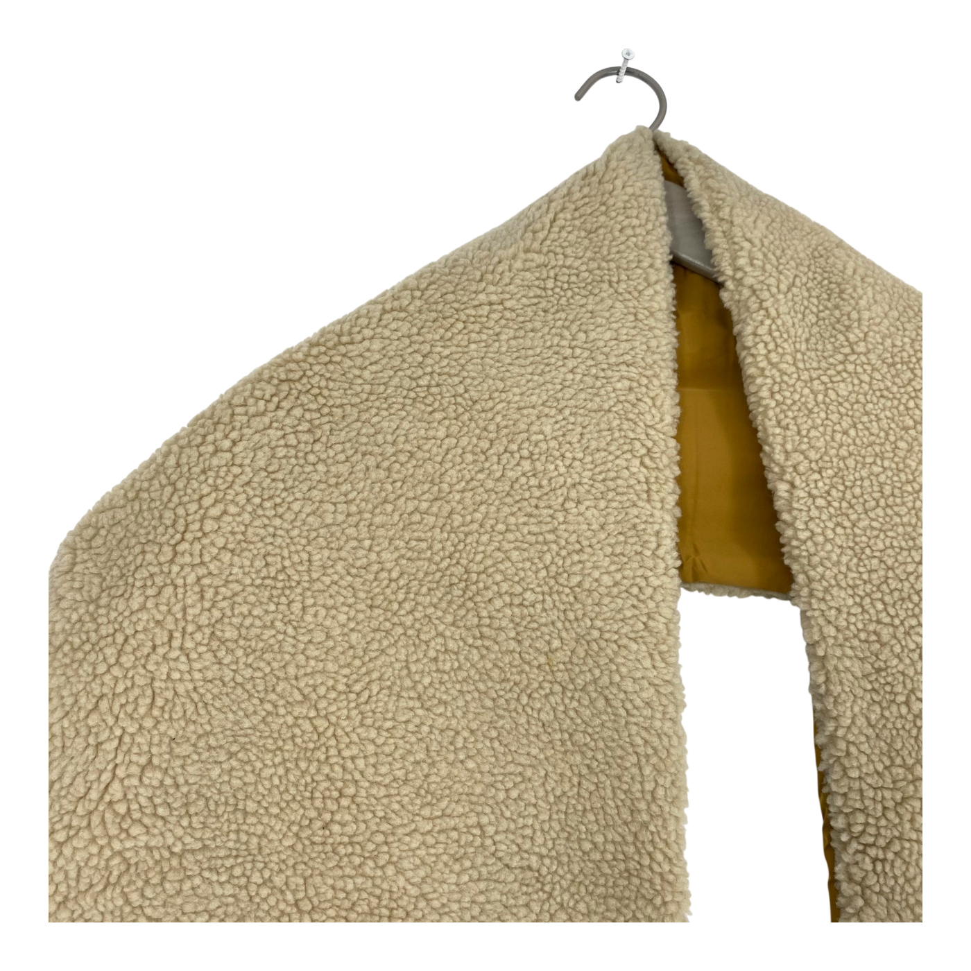Embassy of Bricks and Logs bayonne sherpa scarf, beige/mustard