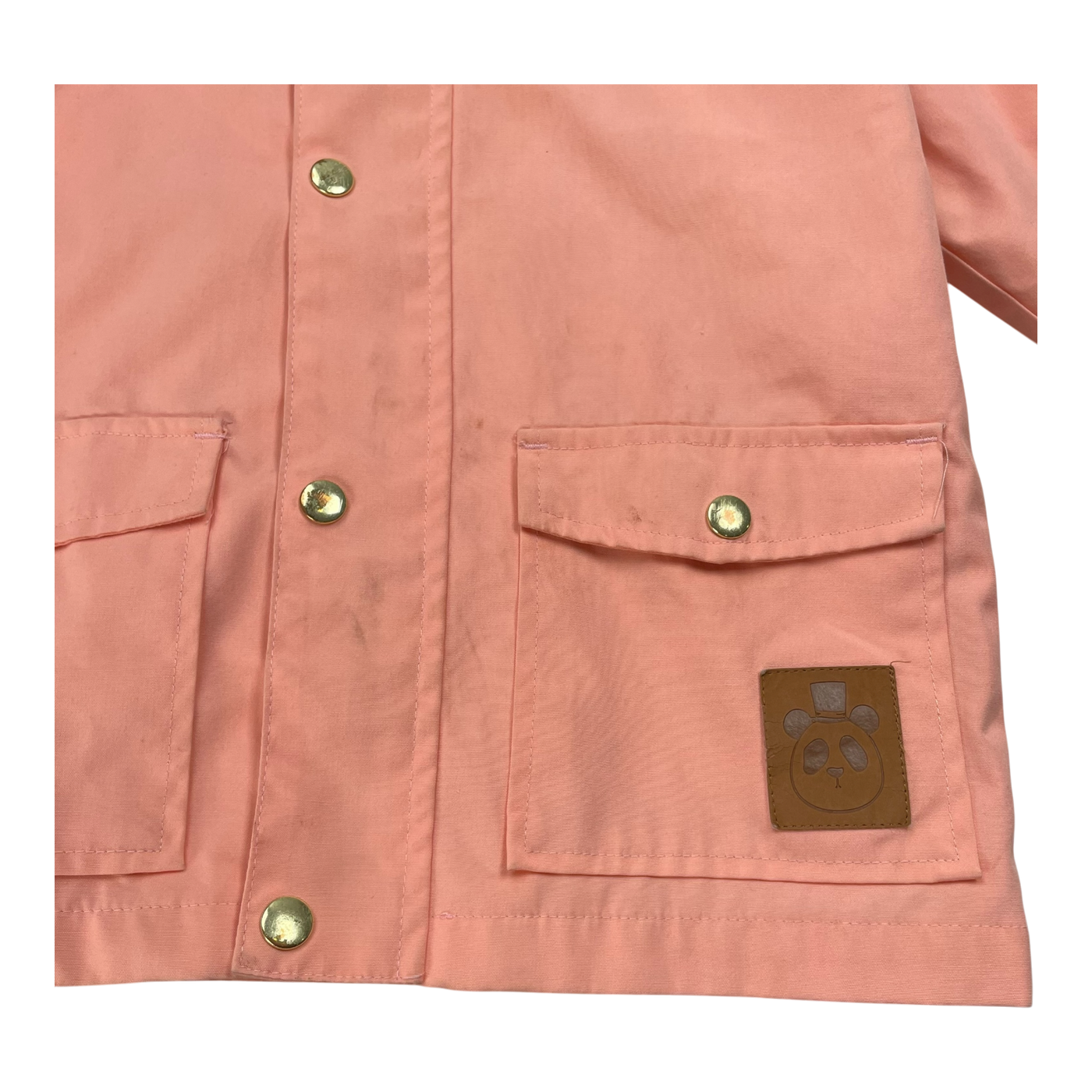 Mini Rodini pico jacket, coral pink | 116/122cm