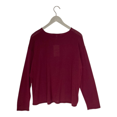 Falla pihka fine knit sweater, burgundy | woman S