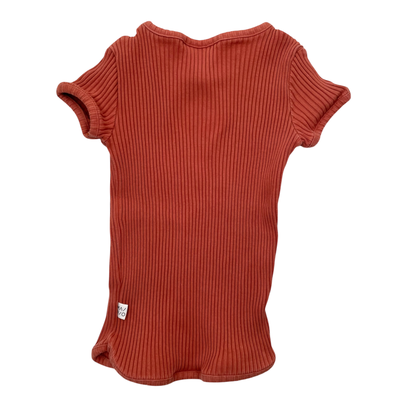 Mainio rib t-shirt, dusty coral | 110/116cm