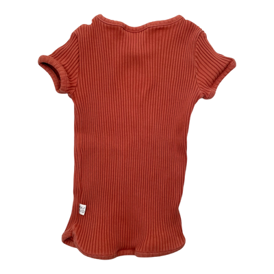 Mainio rib t-shirt, dusty coral | 110/116cm